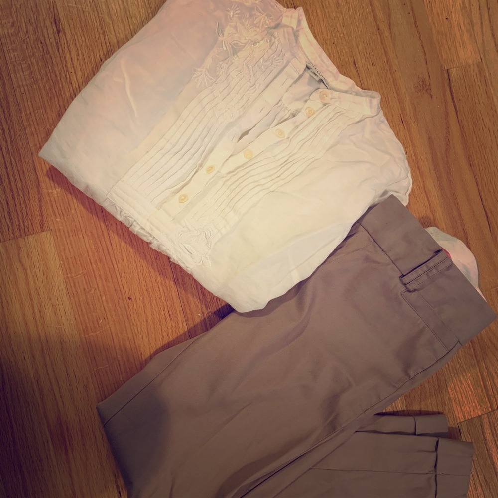 Banana republic white blouse button down xs